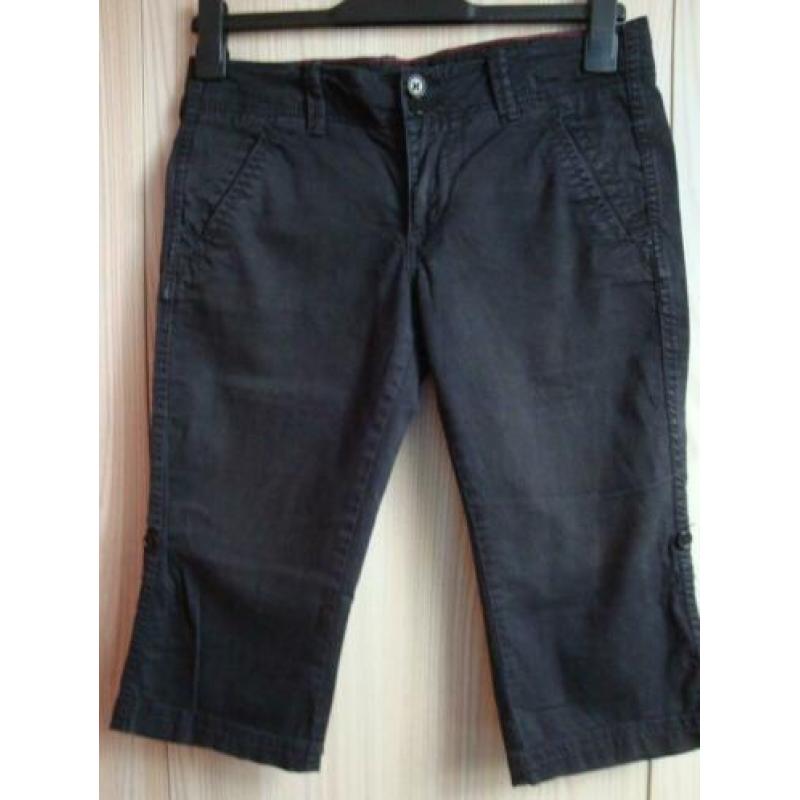 RALPH LAUREN POLO capri broek. Zwart. Jeansmaat 29 ( 36 )
