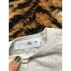 ZARA vest ajour crème maat 62 ZO GOED ALS NIEUW