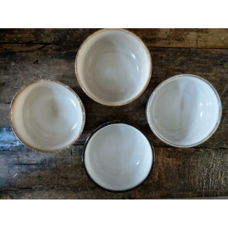 HK Living 70's medium schaaltjes set van 4 keramiek