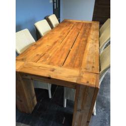 Steigerhout eettafel