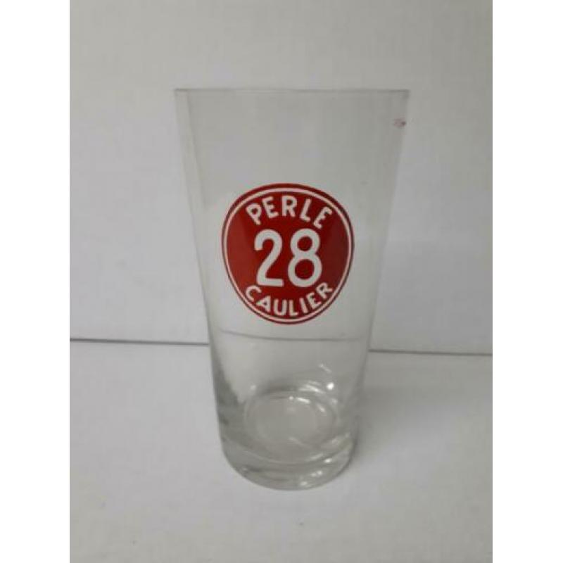 Oud perle 28 caulier bierglas uit belgië. zie foto's