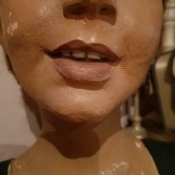 Antieke brocante gipsen hoofd
