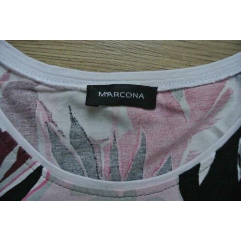 marcona shirt 46 zwart wit rood roze NIEUW