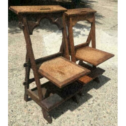 kerkstoel(en) bidstoel(en) brocante antiek