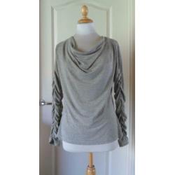 Scarva Woman Top Grijs Goud Mt 38