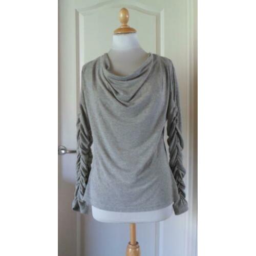 Scarva Woman Top Grijs Goud Mt 38