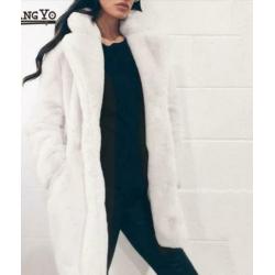 Jas winter herfst nep bond teddy wit