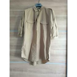 Dames blouse zandkleur katoen Zara Zgan