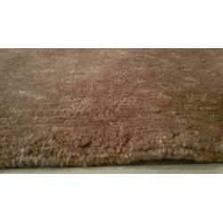 Vloerkleed 250x250 handgeknoopt wol choco/taupe nieuw!