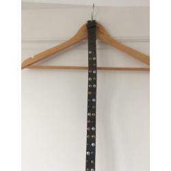 Cowboysbelt cowboysbag riem 85 cm bruin leer leder studs