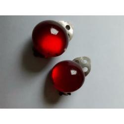 AANBIEDING vintage jaren 50 oorbellen glas steentjes
