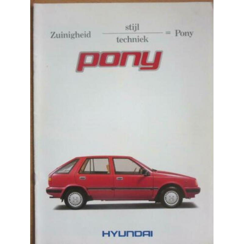 Vlaamse folder Hyundai Pony