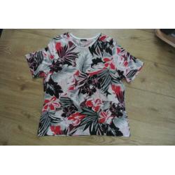 marcona shirt 46 zwart wit rood roze NIEUW