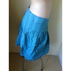 Turquoise rok Mais il est ou le soleil rok 38 M petrol nieuw