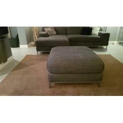 Vloerkleed 250x250 handgeknoopt wol choco/taupe nieuw!