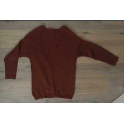 Gebreid vest kleur brique maat 42