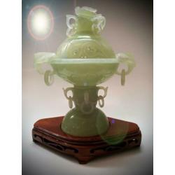 Jade Beeld Urn Wierookbrander Antiek Brush Washer