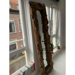Mooie, grote Spiegel PTMD van drijfhout / sprokkelhout