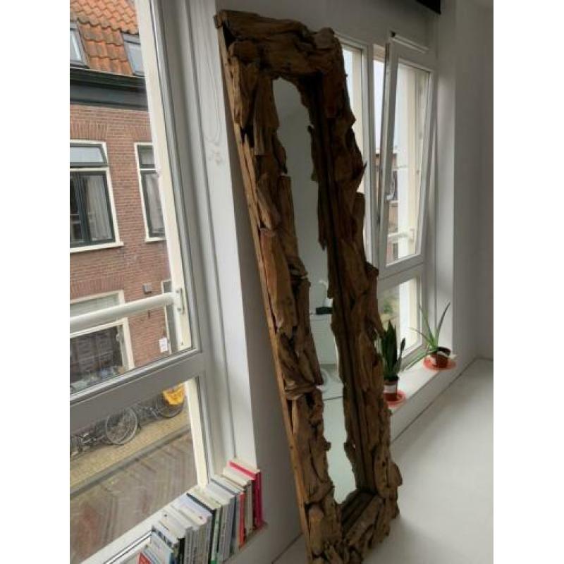 Mooie, grote Spiegel PTMD van drijfhout / sprokkelhout