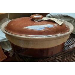 Grote Franse antieke paté schaal terrine 29 bij 21 cm l