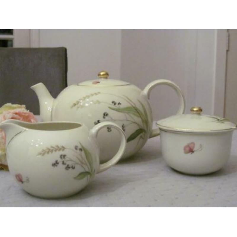 Porzellanfabrik Bayern Arzberg Theepot + Roomstel Vlinder