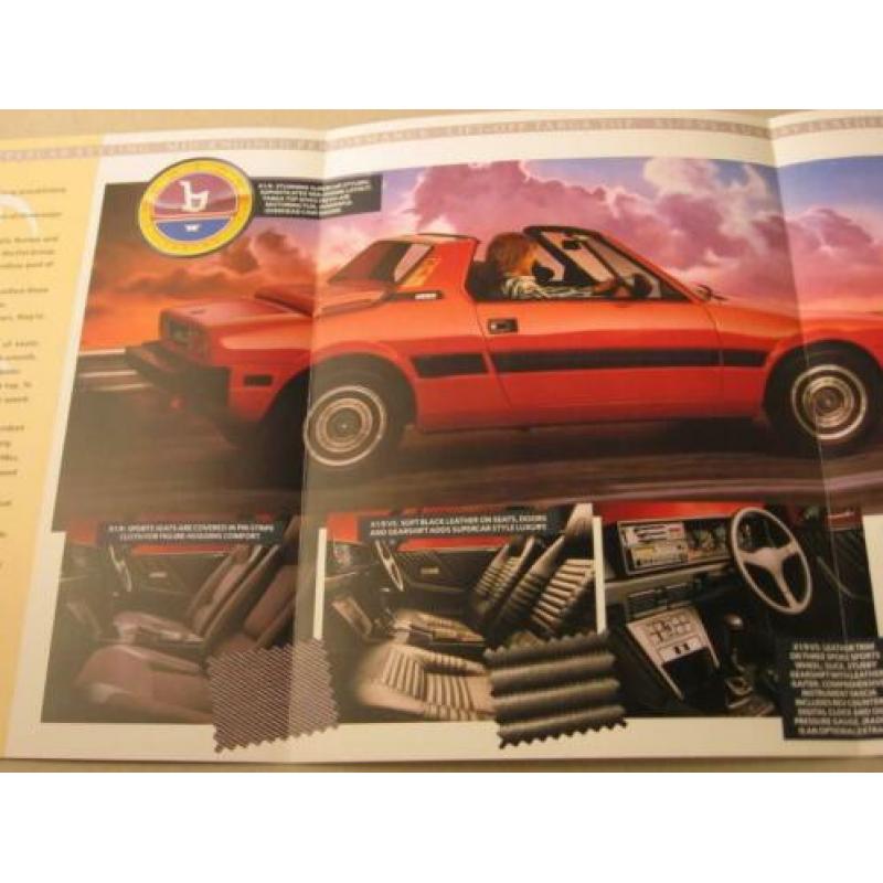 FX 045 folder Fiat X 1/9 (+ X1/9 VS) Uitvouwfolder-/poster