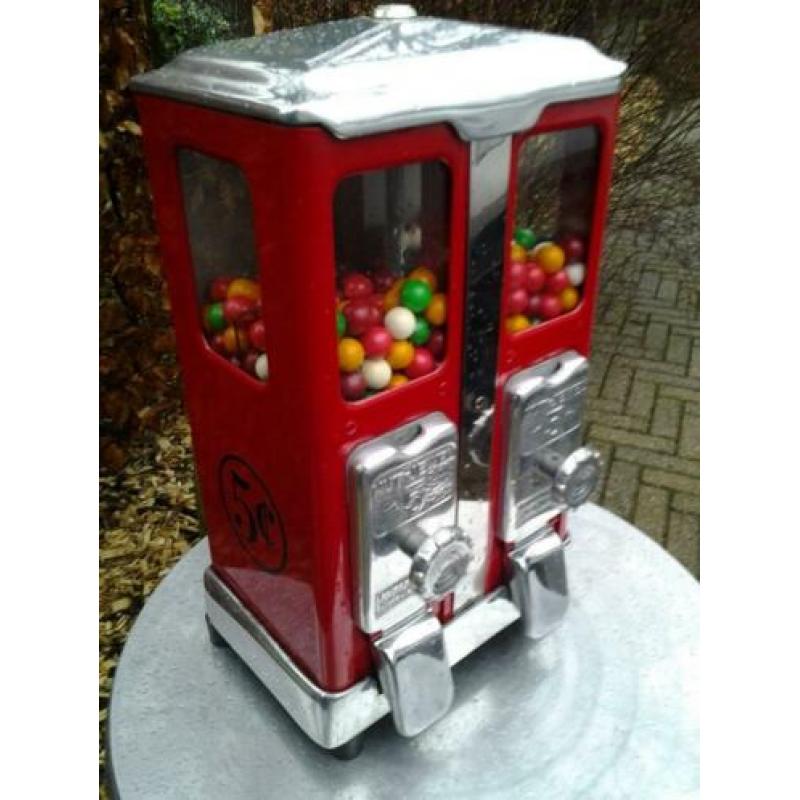 dubbele kauwgomballen pinda automaat vintage sixties fifties