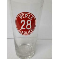 Oud perle 28 caulier bierglas uit belgië. zie foto's