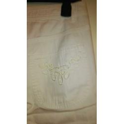 Witte Gerry Weber driekwart broek Mt 44 ZGAN! 100% katoen. S
