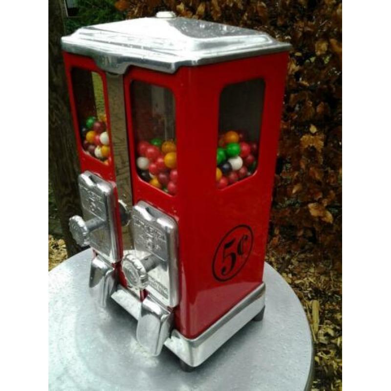dubbele kauwgomballen pinda automaat vintage sixties fifties
