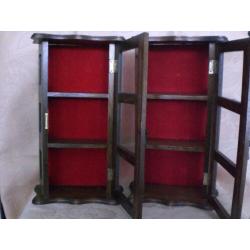 2 x Vitrine wandkastjes