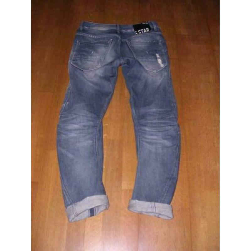 GstarARC loose Taperend JeansWMN slijtplekken orgineel 26-32