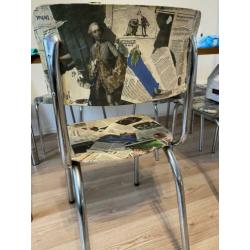 Vintage stoelen, schoolstoelen 1970! 6 stuks schoolstoeltjes