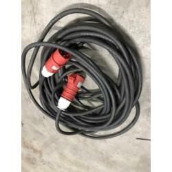 2x Krachtstroomkabel 32A 25meter 5x6