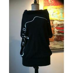 Sarah Pacini tuniek zwart wit print one size katoen Nieuw!