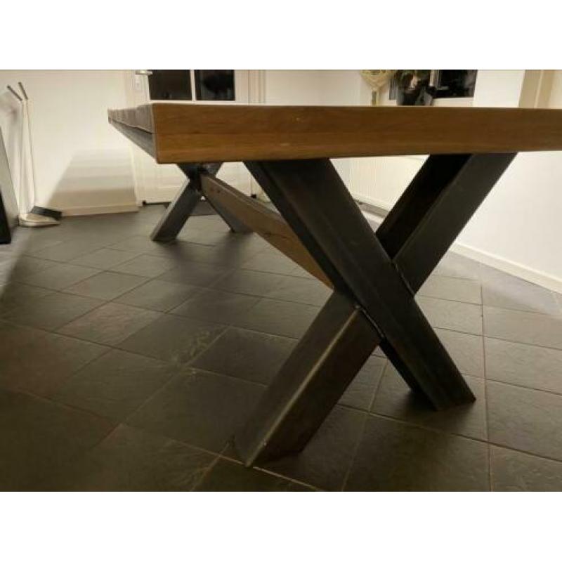 Eiken tafel planken over dwars minder dan 1/3 van de prijs!