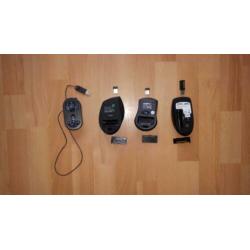 Muis opruiming! 3 x draadloze muis + 1 x bedraad (mini)