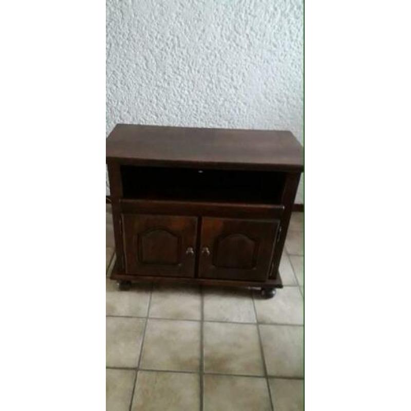 3 delige eikenhouten kast tv meubel salontafel