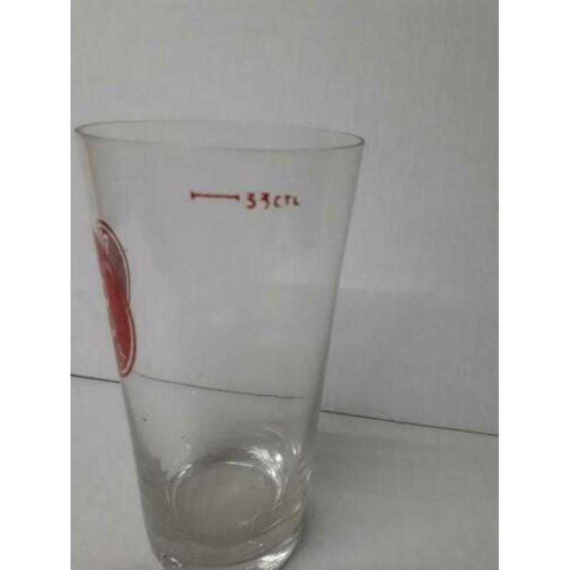 Oud perle 28 caulier bierglas uit belgië. zie foto's