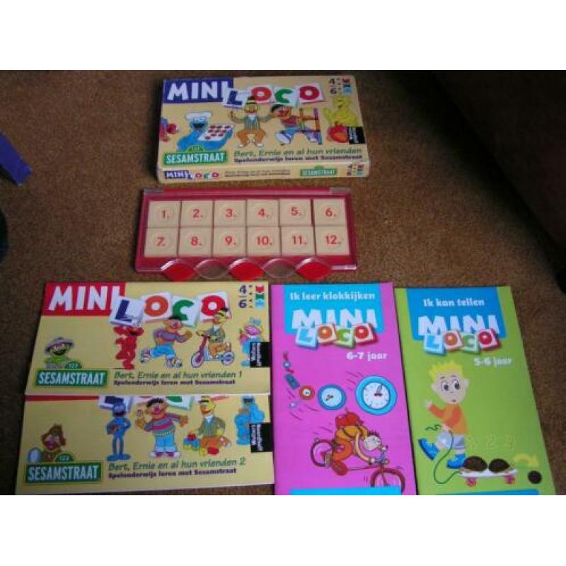 Mini Loco Sesamstraat met 4 boekjes en Locodoos