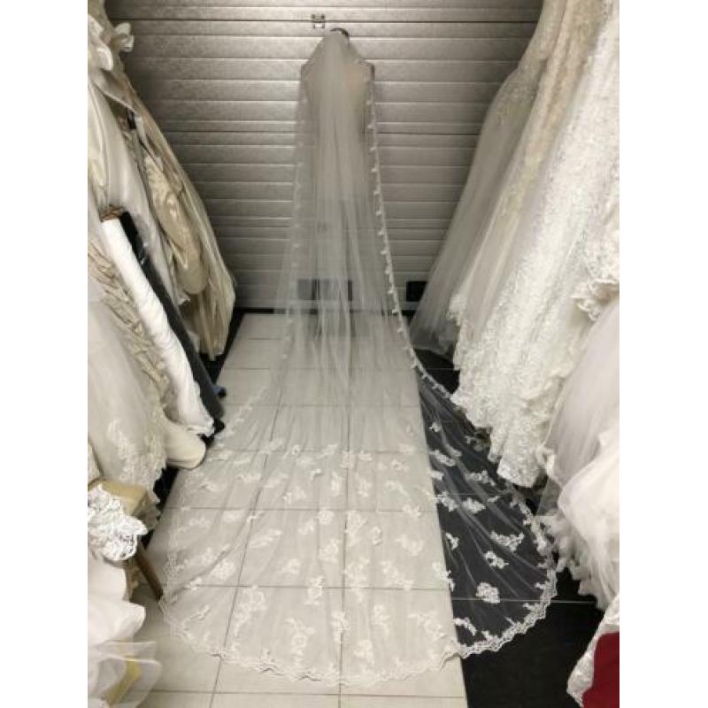 Nieuw model prachtige kant sluier 3 meter