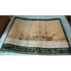 Poster van antiek schip