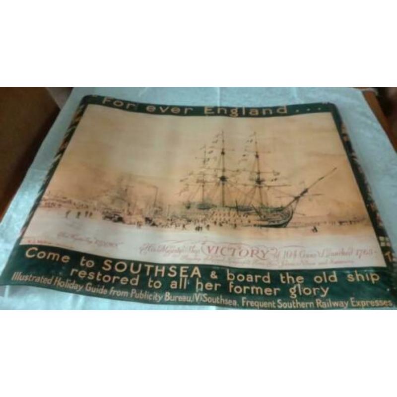 Poster van antiek schip