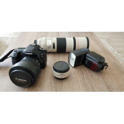 Canon 80D set + 15-85mm + 300mm + 1.4 teleconverter+580flits