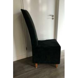 6 Pampus eettafel stoelen (zwart alcantara) Jan des Bouvrie