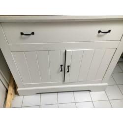 Kinderen kledingkast en commode (wit)