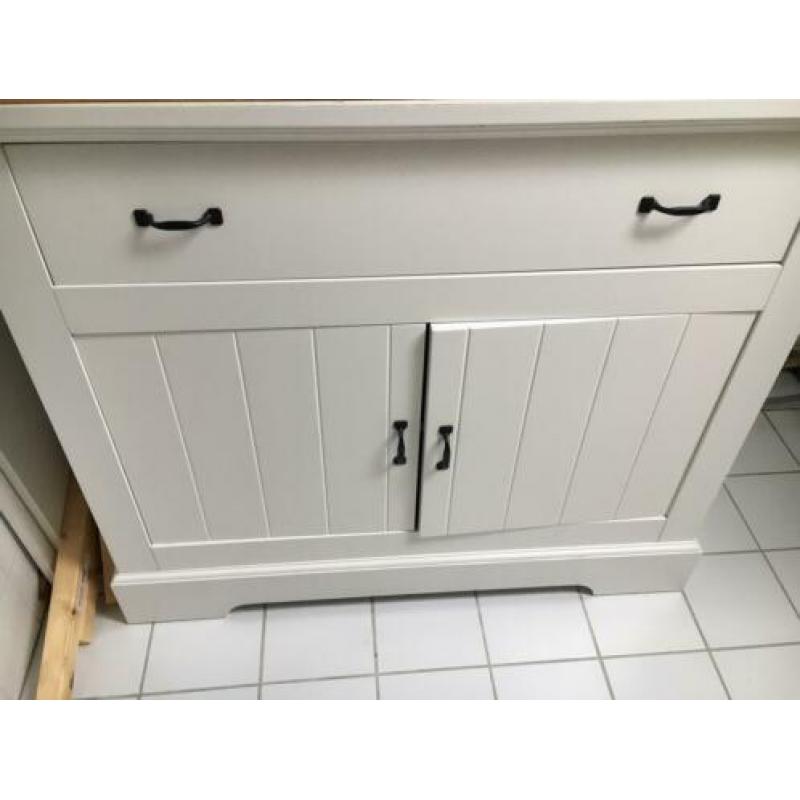 Kinderen kledingkast en commode (wit)