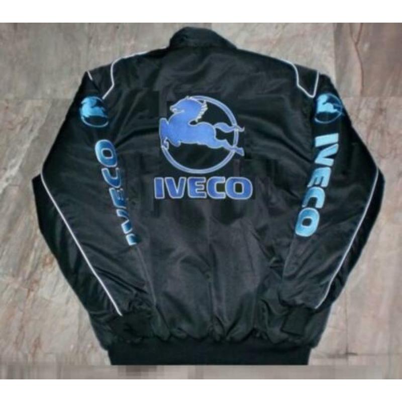 nieuwe IVECO Trucker jas jack zwart (blauw) maat XS- 8XL