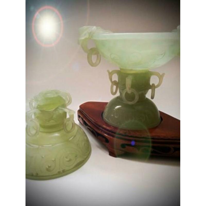 Jade Beeld Urn Wierookbrander Antiek Brush Washer