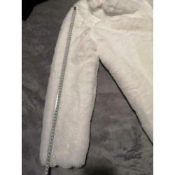 Jas winter herfst nep bond teddy wit